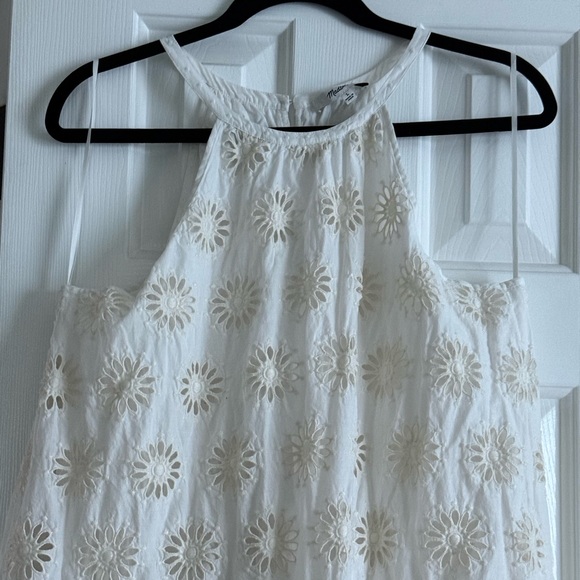 Madewell Embroidered Drop-Waist Maxi Dress Floral Eyelet Size Large bachelorette - Picture 10 of 11